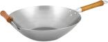 Ken Hom Wok aus Karbonstahl mit Buchenholz-Griff, 32 cm