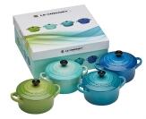 Le Creuset Mini-Cocotten Meeresbrise, 4er-Set