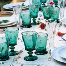 La Rochère Trinkglas Abeille, 6er-Set in smaragd