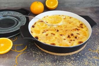 Crème Brûlée auf Orangen