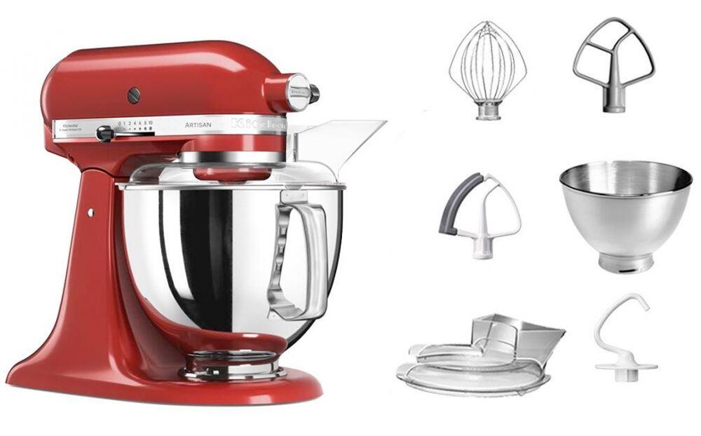 220 Volt KitchenAid 5KSM175PSEER Artisan Stand Mixer - Empire Red