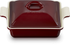 Le Creuset Auflaufform Tradition mit Deckel, quadratisch in garnet