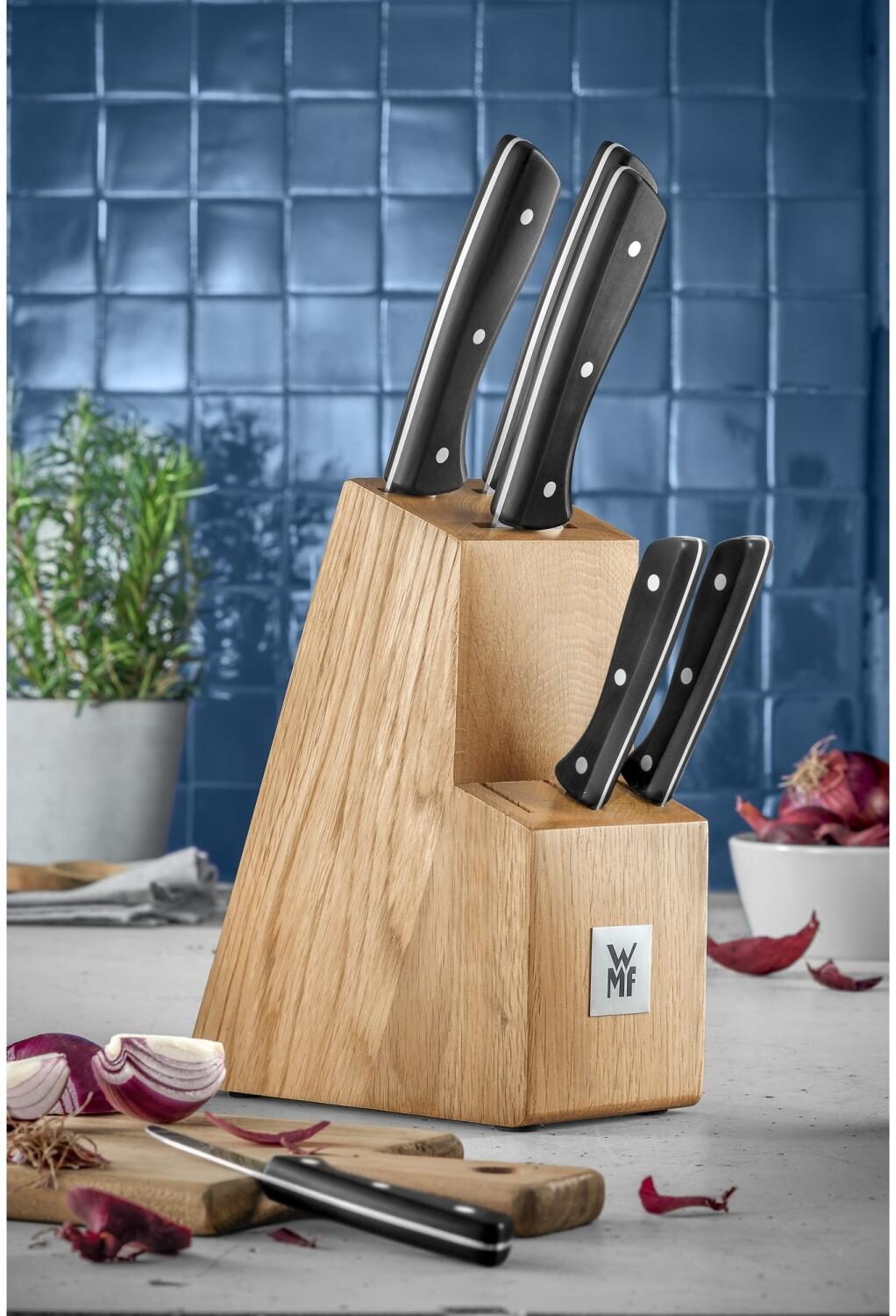 7-teilig, Messerblock Messerset Eiche mit 6 Messer, WMF