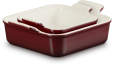 Le Creuset Auflaufform Tradition 2er-Set, quadratisch in garnet