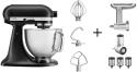 KitchenAid Küchenmaschine ARTISAN 5KSM156 mattschwarz Kochprofi-Set, 4,8 L