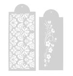 Städter Backhelfer Blumenranke 37 x 17 cm / 33 x 15 cm Weiß Set, 2-teilig