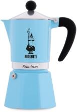 Bialetti Espressokocher Rainbow hellblau, 6 Tassen (B-Ware, akzeptabler Zustand)