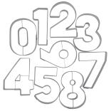 Städter Ausstechform Zahlen 6,5 cm Set, 9-teilig