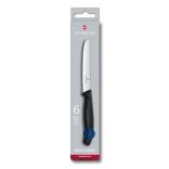 Victorinox Swiss Classic Tafelmesser Standard mit Wellenschliff, 11 cm, blau, 6-teilig