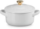 Le Creuset Mini Cocotte Holly in white