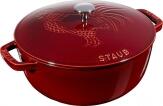 Staub Bräter La Marmite mit Hahn-Dekor in grenadine