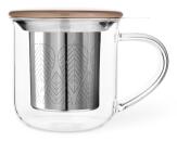 Viva Scandinavia Glastasse Eva mit Filter, brauner Deckel