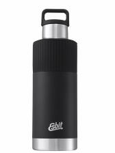 Esbit SCULPTOR Edelstahl Isolierflasche "Standard Mouth" mit Manschette, 1L, Schwarz