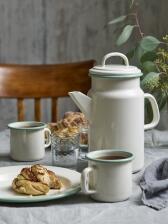 Kockums Teekanne aus Emaille, Cream Lux