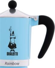 Bialetti Espressokocher Rainbow hellblau, 6 Tassen (B-Ware, akzeptabler Zustand)