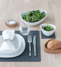 Lind DNA Tischset Square L Nupo, 4er-Set in Anthracite