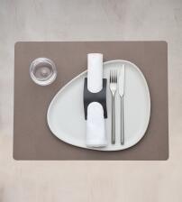 Lind DNA Tischset Square L Serene, 4er-Set in Mole Grey