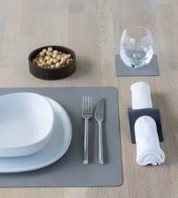 Lind DNA Tischset Square L Serene, 4er-Set in Mole Grey