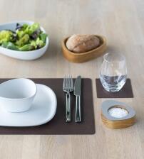 Lind DNA Tischset Rectangle M Nupo, 4er-Set in Dark Brown