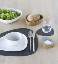 Lind DNA Tischset Curve M Hippo, 2er-Set in Black-Anthracite