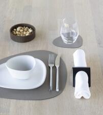 Lind DNA Tischset Curve M Serene, 4er-Set in Mole Grey