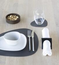 Lind DNA Tischset Curve M Serene, 4er-Set in Anthracite