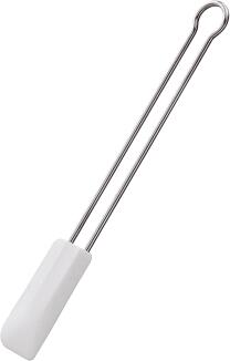 Rösle Teigschaber Silikon weiß, Küchenhelfer mit Edelstahlgriff