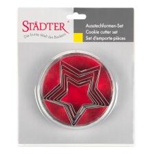 Städter Ausstechform Sterne 4,5–9 cm Set, 6-teilig