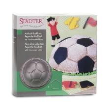 Städter Backform Pepe der Fußball Ø 22 cm / H 11 cm mit Fünfeck-Aus 3.000 ml