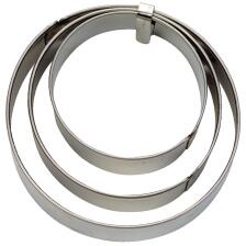 Städter Ausstechform Ring ø 3 / 4 / 5 cm glatt Set, 3-teilig