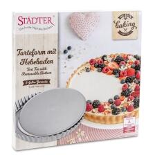 Städter Tarteform mit Hebeboden ø 28 cm / H 3,5 cm Silber