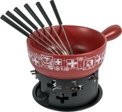 Kuhn Rikon Käsefondue Set Suisse rot 23 cm