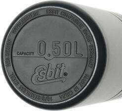 Esbit MAJORIS Edelstahl Isolierflasche mit doppelwandigem Edelstahl-Becher, 0.5L, Schwarz