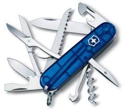 Victorinox Offiziersmesser Huntsman blau transparent