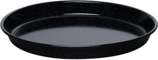 Riess Emaille Pizzablech Emaille schwarz rund 32 cm