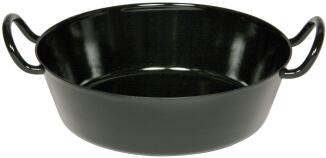 Riess Emaille Schwarzemaille Schnitzelpfanne mit zwei Griffen