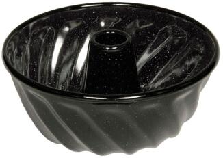 Riess Emaille Gugelhupfform Emaille schwarz Backform mit Mittelrohr