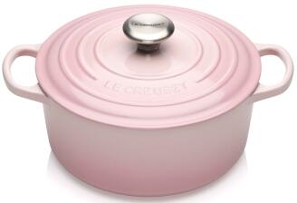 LeCreuset Bräter Signature rund in shell pink