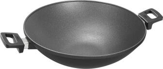 Woll Wok aus Aluminiumguss titanium nowo, 36 cm