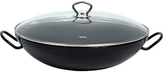 Riess Wok aus Emaille mit Deckel (B-Ware - guter Zustand)