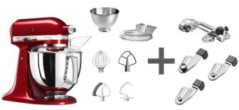 KitchenAid Küchenmaschine ARTISAN 175PS in liebesapfelrot mit Spiralschneider