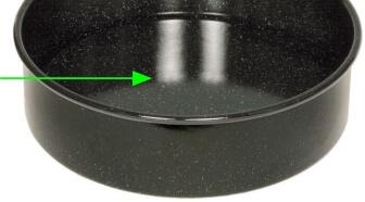 Riess Ersatzboden für Tortenform aus Emaille in schwarz