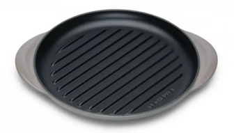 Le Creuset Grillplatte rund in flint