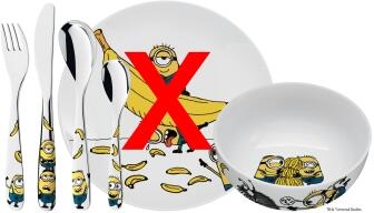 WMF Minions Kinder Geschirrset 5-teilig (B-Ware - akzeptabler Zustand)