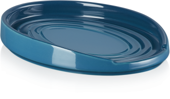 Le Creuset Löffelablage oval, 16 cm in deep teal