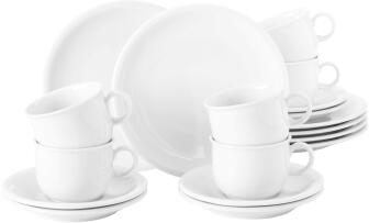 Seltmann Weiden Compact Kaffeeservice 18-teilig, weiß