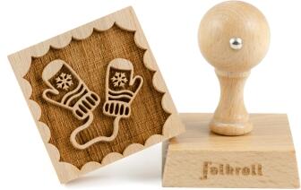 Folkroll Keks-Stempel Handschuhe, quadratisch 55 x 55 mm