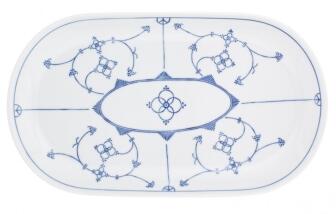Kahla Tradition Platte, oval 32 cm in Blau Saks