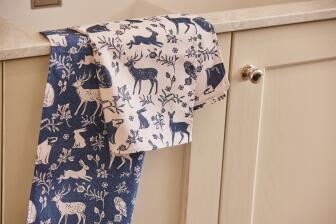 Ulster Weavers Geschirrtuch Baumwolle Forest Friend Navy 2PK