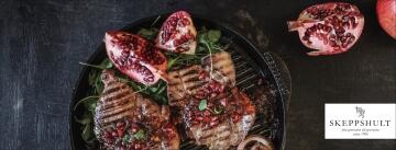 Skeppshult Grillpfannen - Ideal zum fettarmen Braten von Steaks mit den typischen Grillstreifen